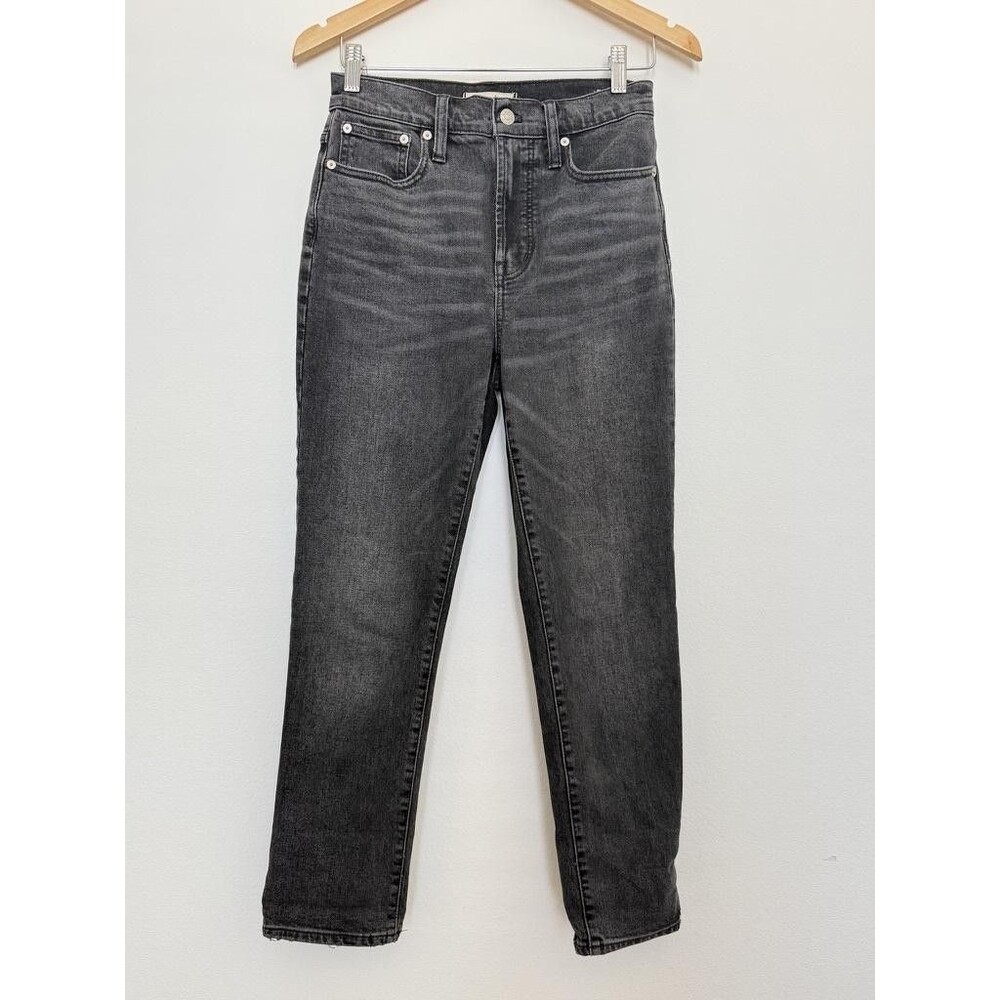 Madewell Jeans 25 Gray Black Perfect Vintage High Rise Mom Stretch Denim Pants